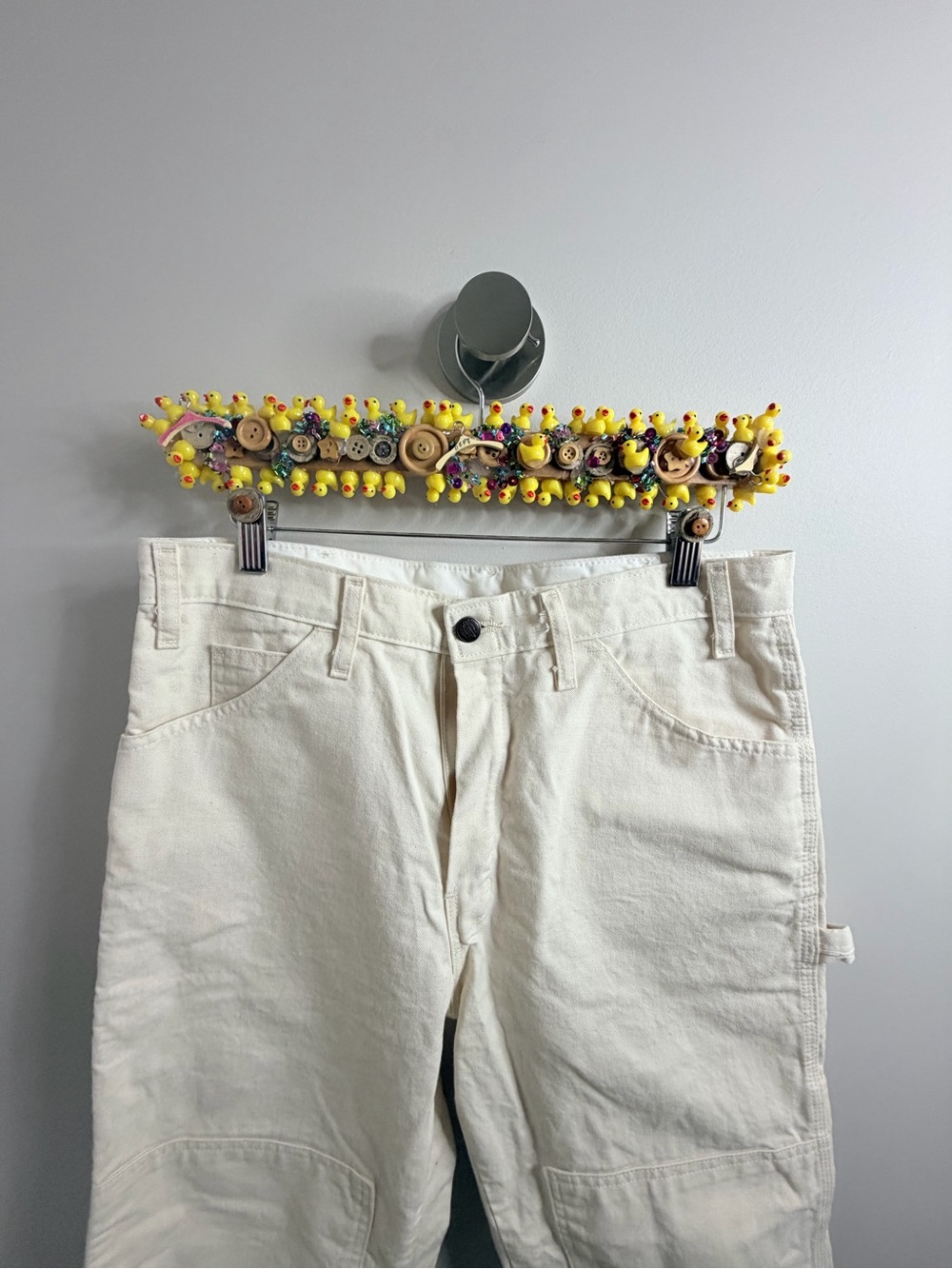 Dickies Men’s Cargo Pants in Off-White/Cream